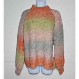 Tribal Womens Multicolor Ombre  Wool Blend Sweater Size Large NWT